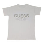 تیشرت نخ پنبه زنانه طرح GUESS